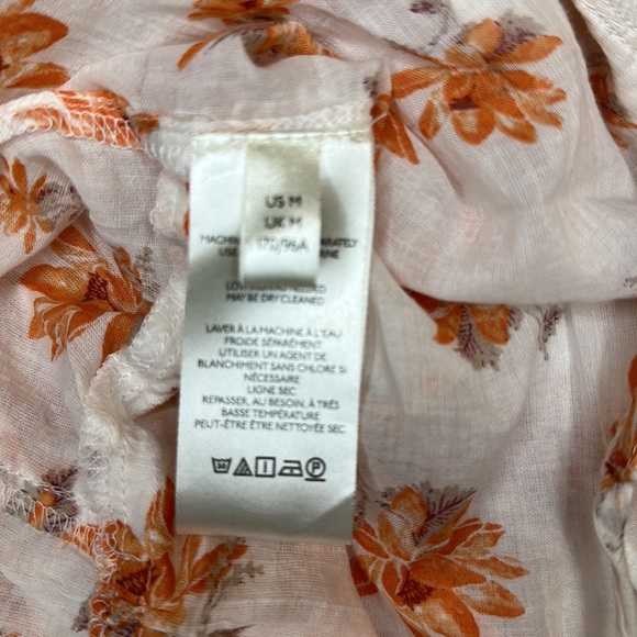 Free People Amanda Ruffle Long Sleeve Top Size Medium Lightweight & Comfortable - Picture 10 of 12